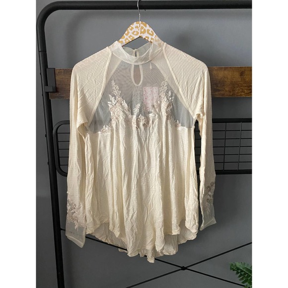 Free People Saheli Blouse Ivory  NWT | Size XS - Picture 3 of 8